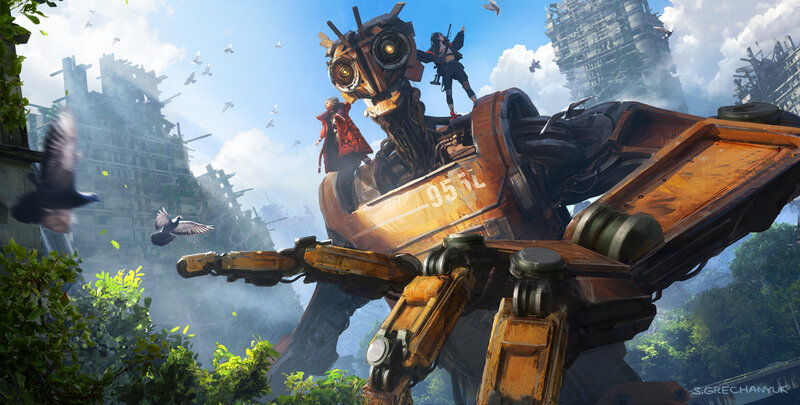 Giant Robot with Riders