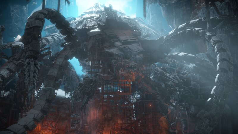 Giant Robot Wreckage — Gray, Dramatic