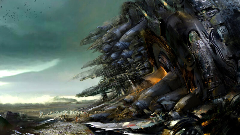 giant robot wreckage