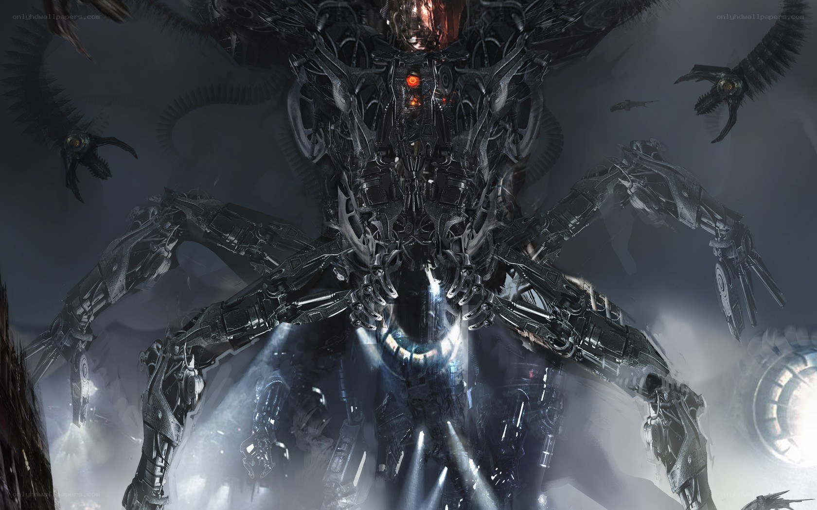 giant robotic creature concept art