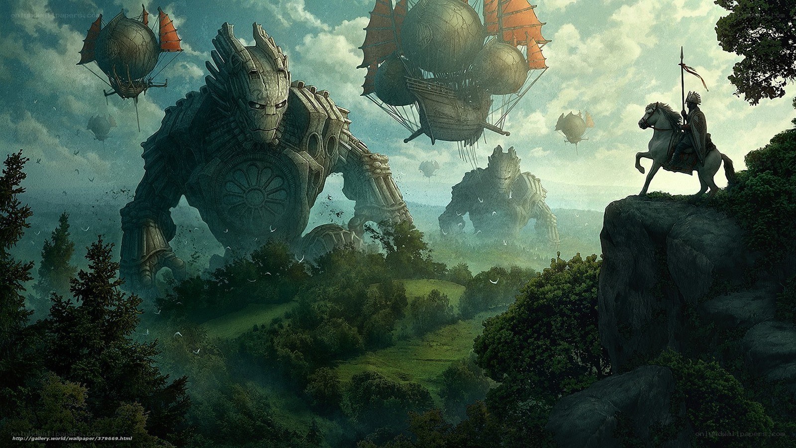 Giant robots and airships
