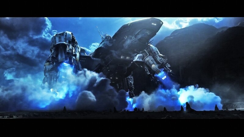 giant robots in a storm