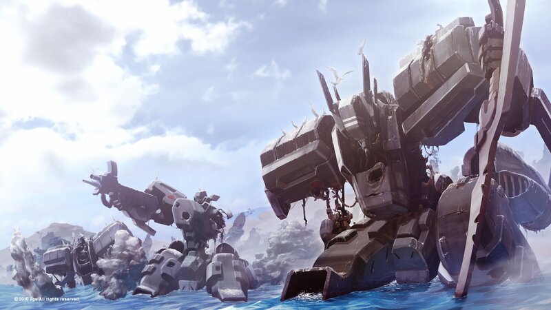 Giant Robots in Ocean