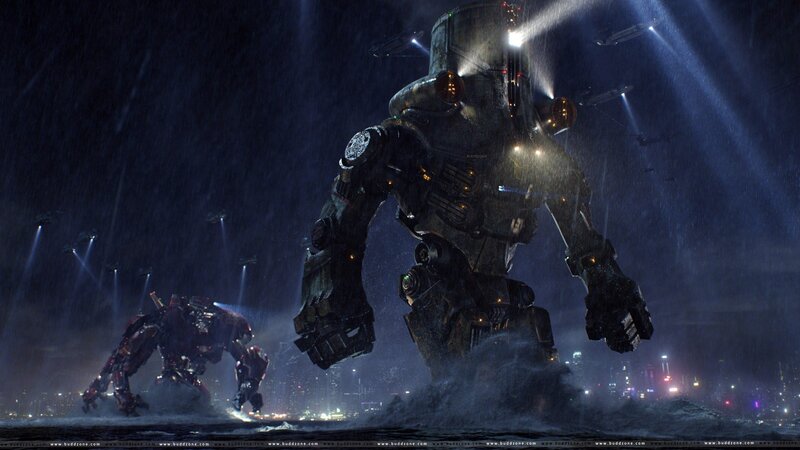 Giant Robots in Rain — Black