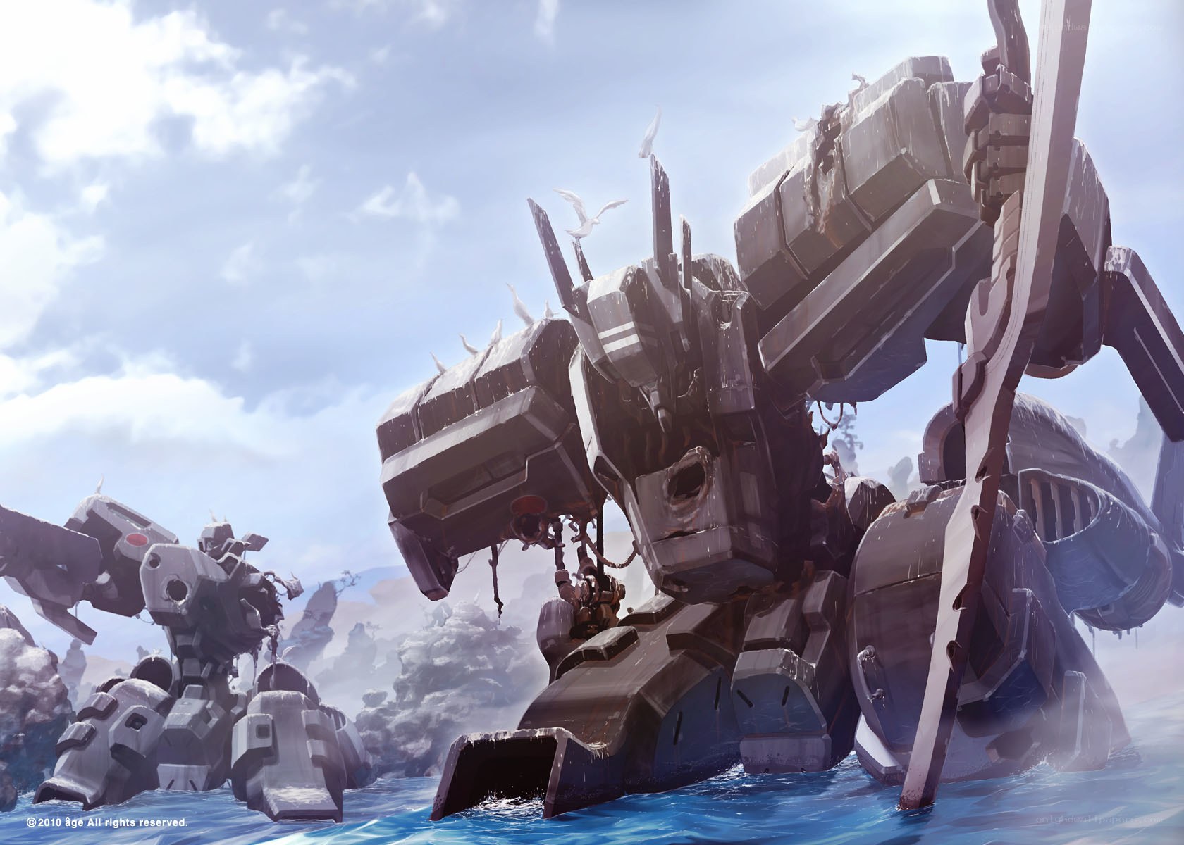 Giant robots in the ocean