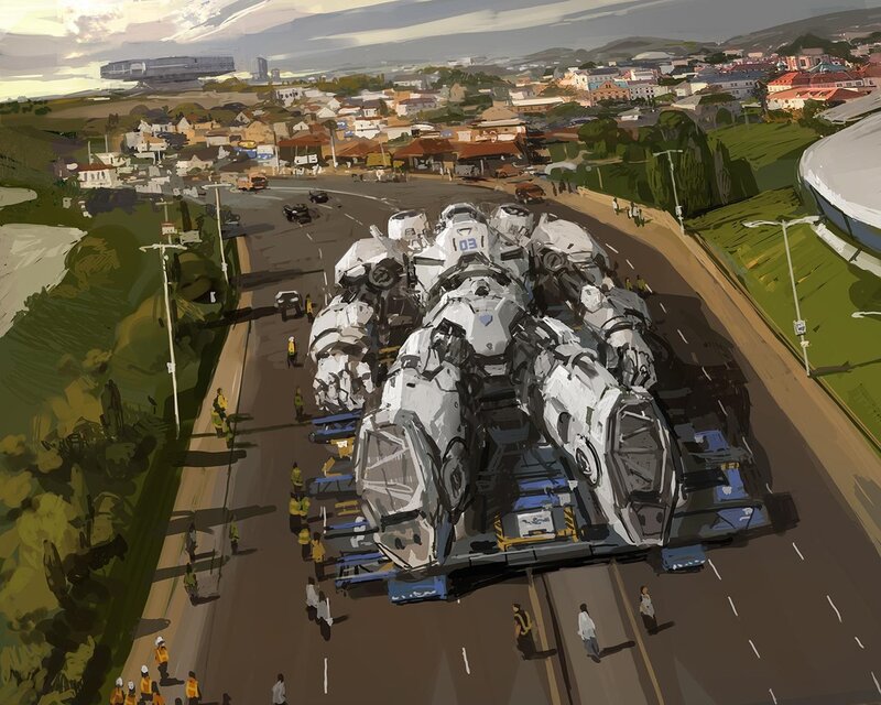 Giant Robots on Highway
