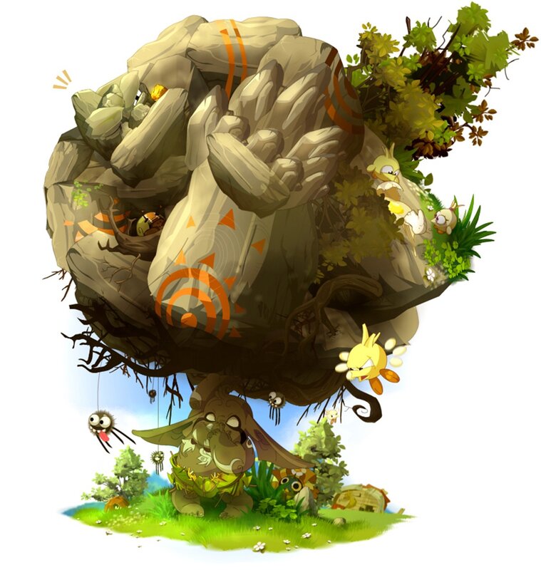 giant rock creature with creatures