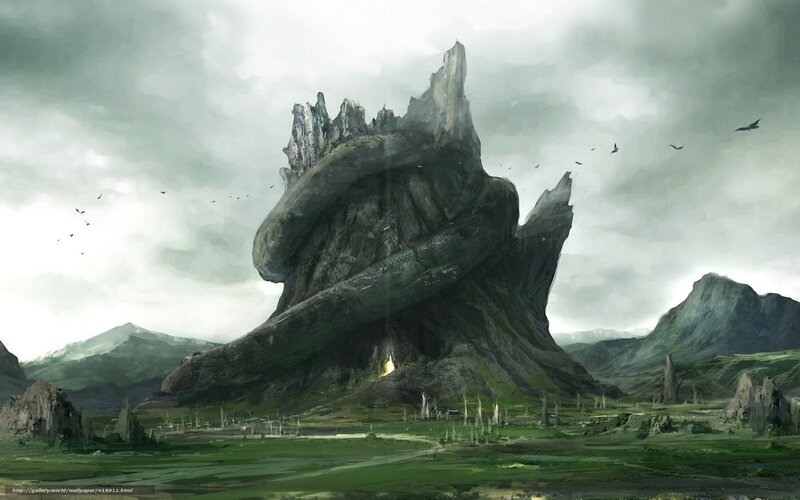 Giant Rock Formation — Green