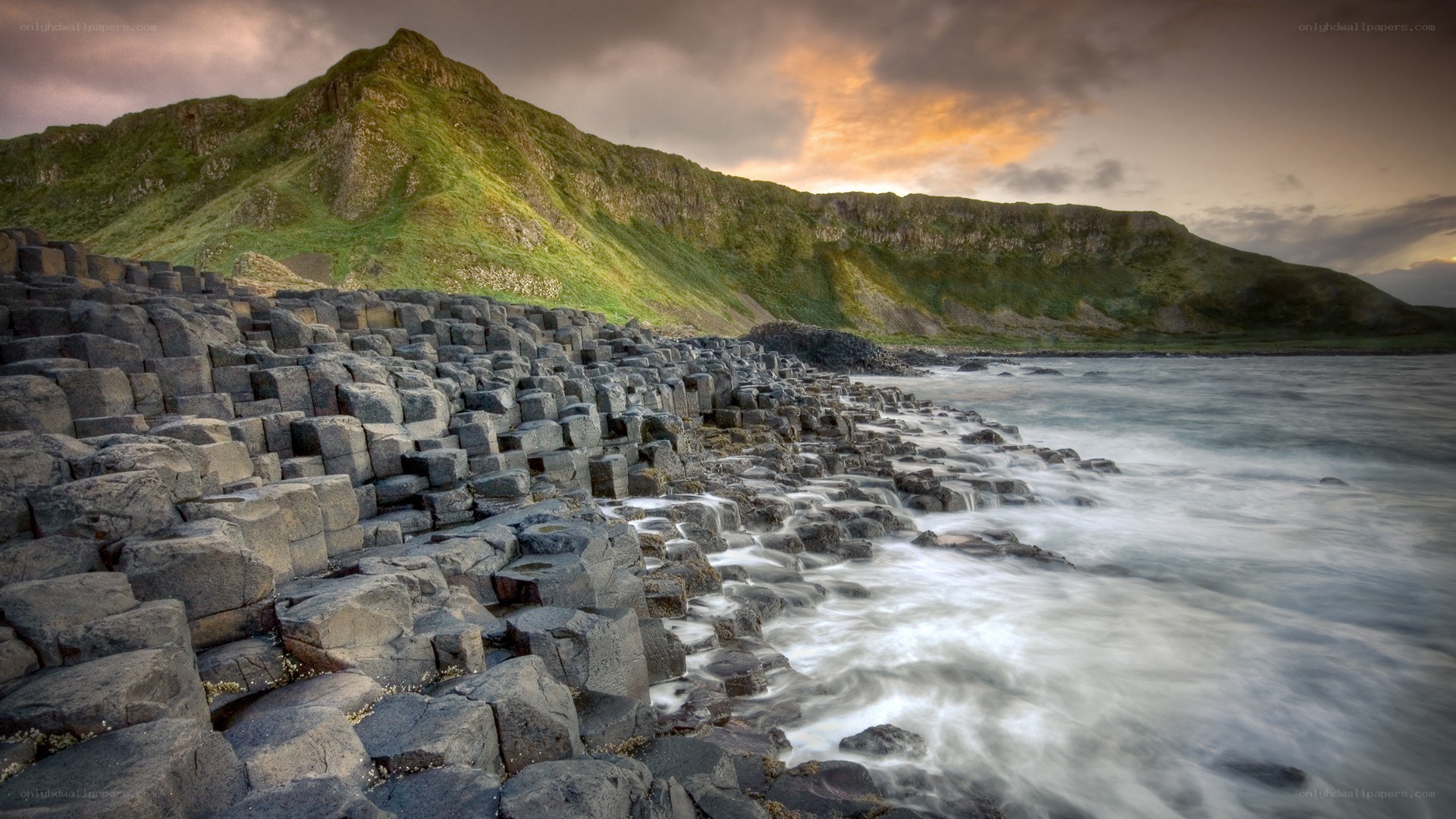 Giant's Causeway at sunset