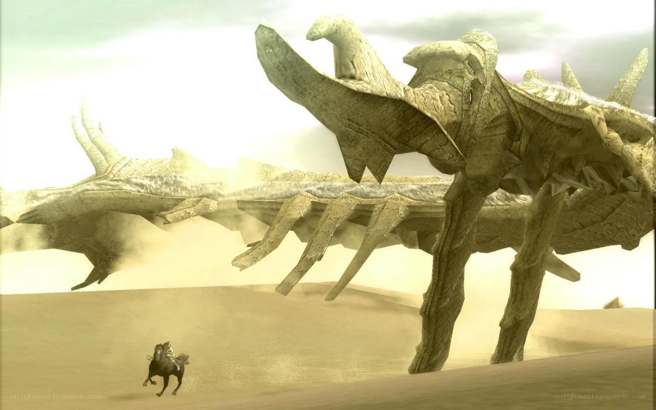 giant sand creature in desert