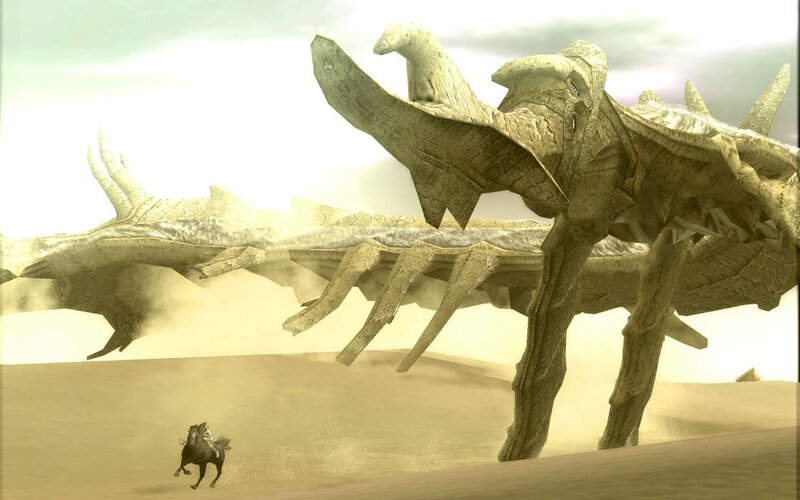 giant sand dragon in desert