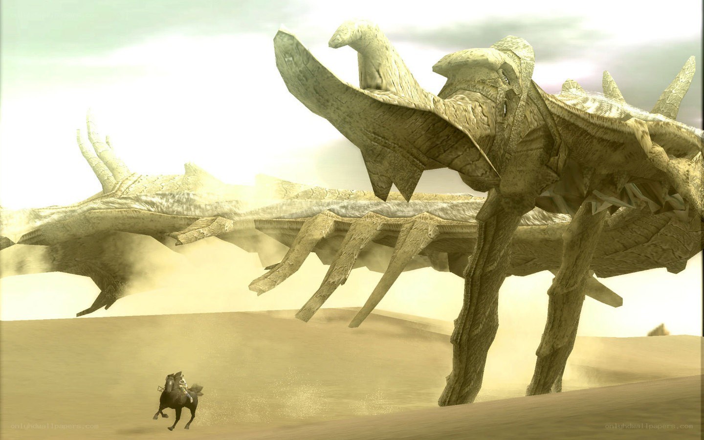 giant sand dragon in desert