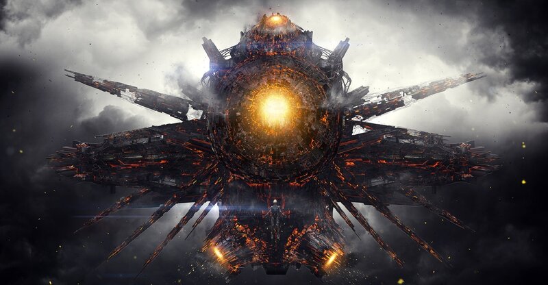 Giant Sci-fi Warship