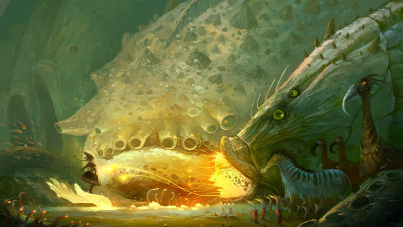 Giant Sea Creature — Green