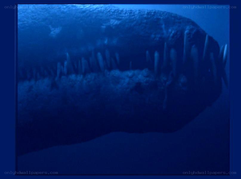 giant sea creature with sharp teeth