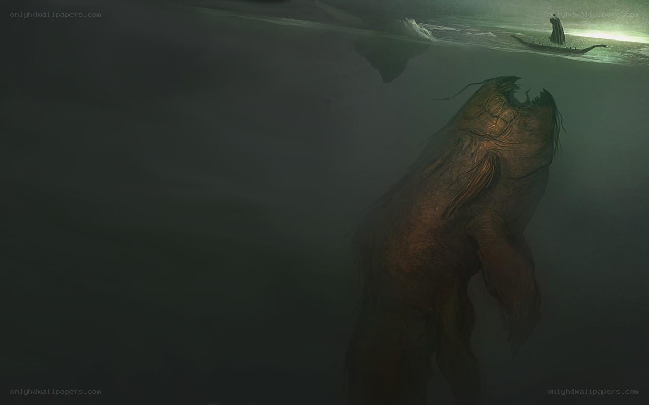 giant sea monster attacks boat