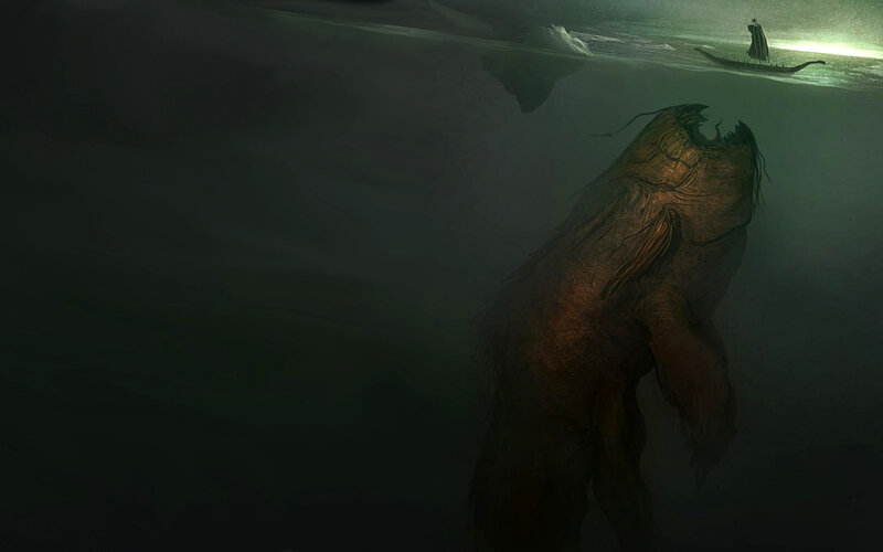 giant sea monster attacks boat
