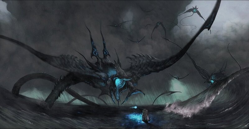 giant sea monster attacks ship
