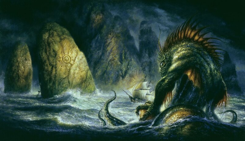 Giant Sea Monster — Dark Blue