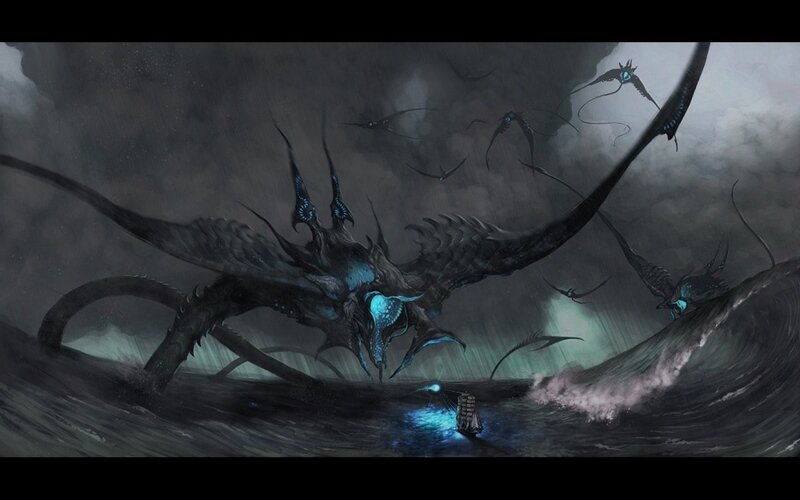 Giant Sea Monster — Dark Gray