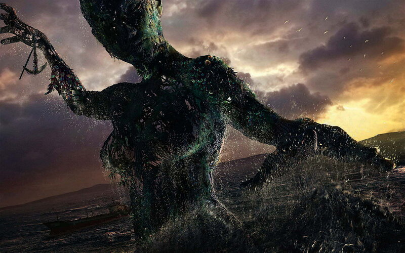 giant sea monster emerges