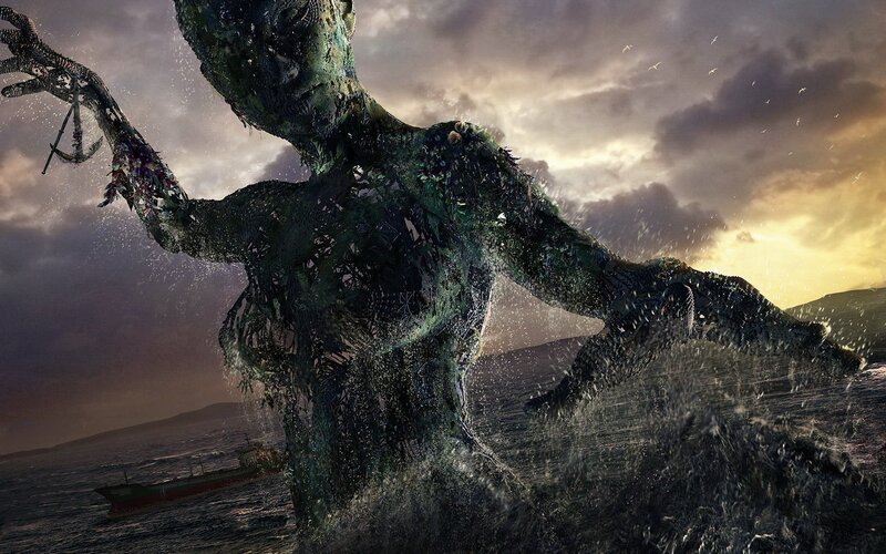 giant sea monster emerges