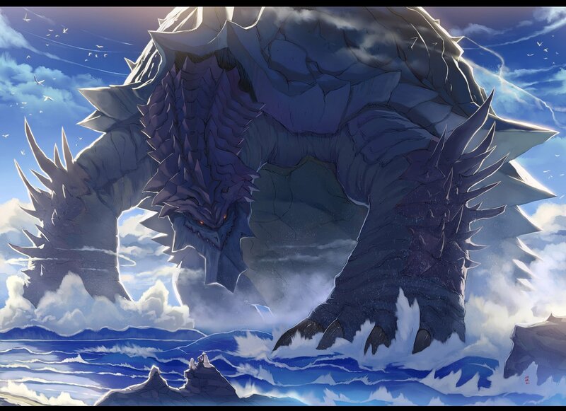 giant sea monster emerges