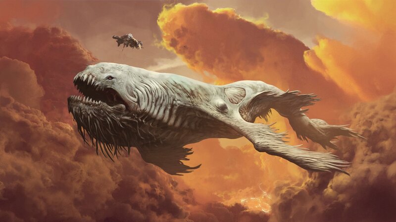 Giant Sea Monster in Sky