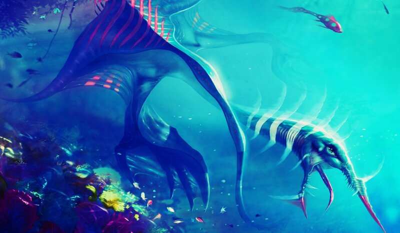 Giant Sea Serpent — Blue, Dramatic