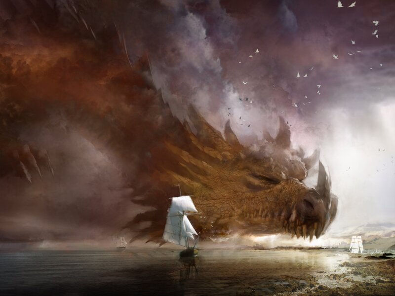 Giant Sea Serpent — Brown, Dramatic