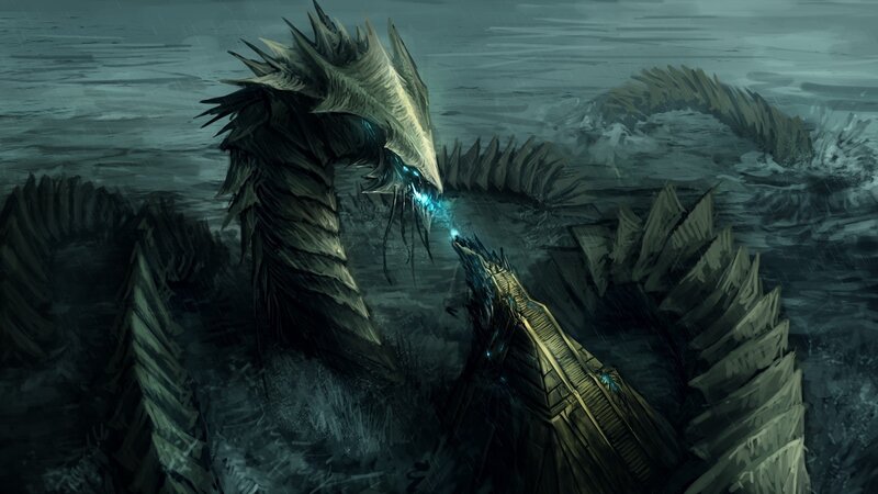 Giant Sea Serpent — Gray