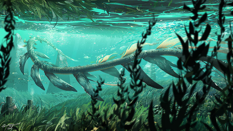 Giant Sea Serpent — Teal