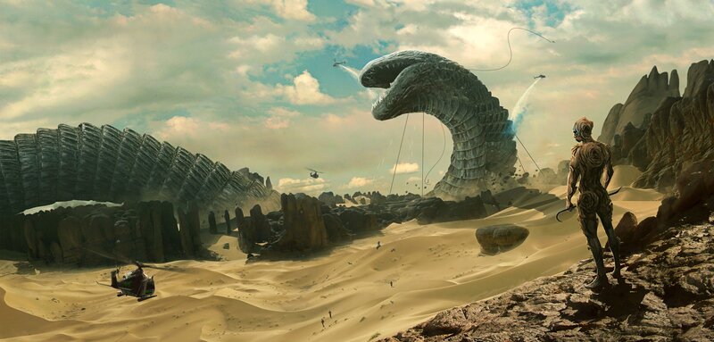 Giant Serpent in Desert