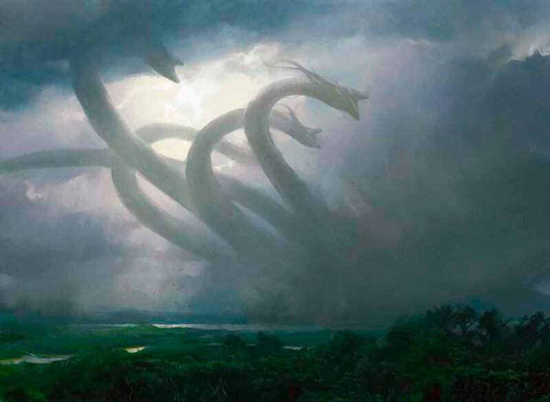 Giant Serpent in Stormy Skies