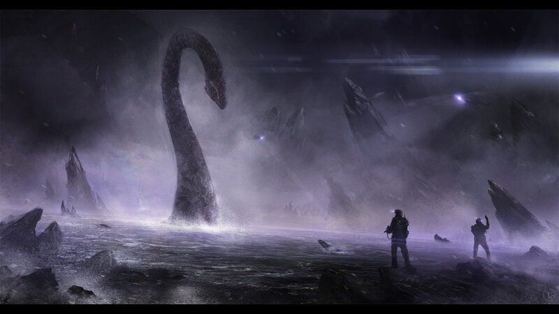 Giant Serpent in Water