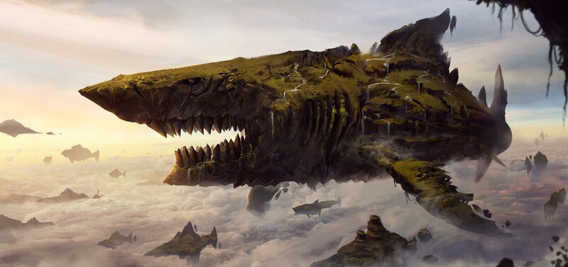 Giant Shark-shaped Island