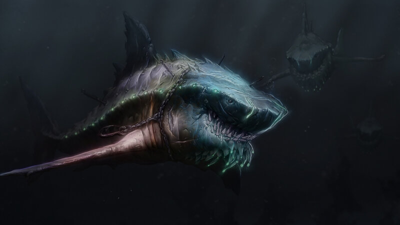 Giant Shark with Chains