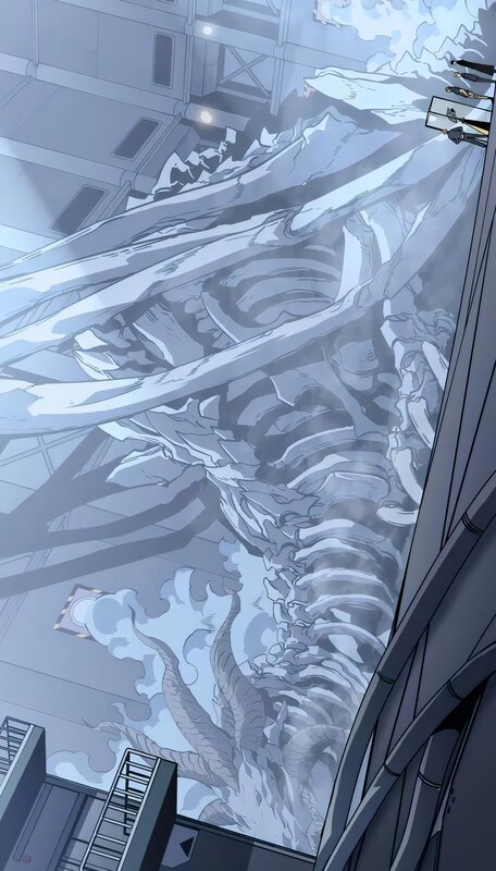 Giant Skeletal Creature — Gray, Dramatic
