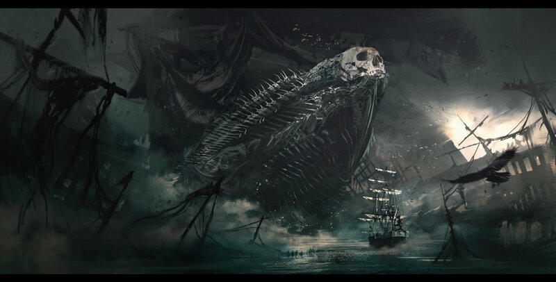 Giant Skeletal Sea Creature