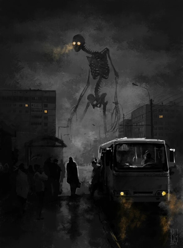 Giant Skeleton Monster — Black