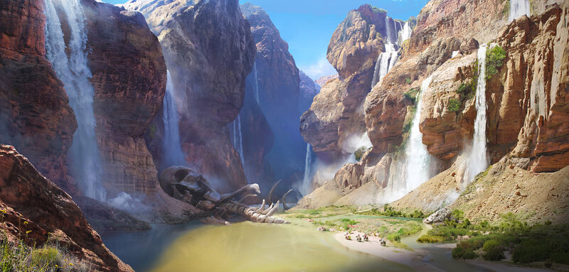 Giant Skull in Canyon