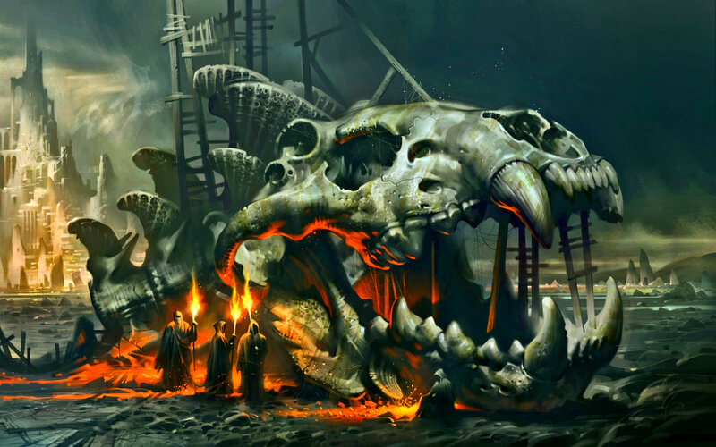 Giant Skull of a Beast — Black