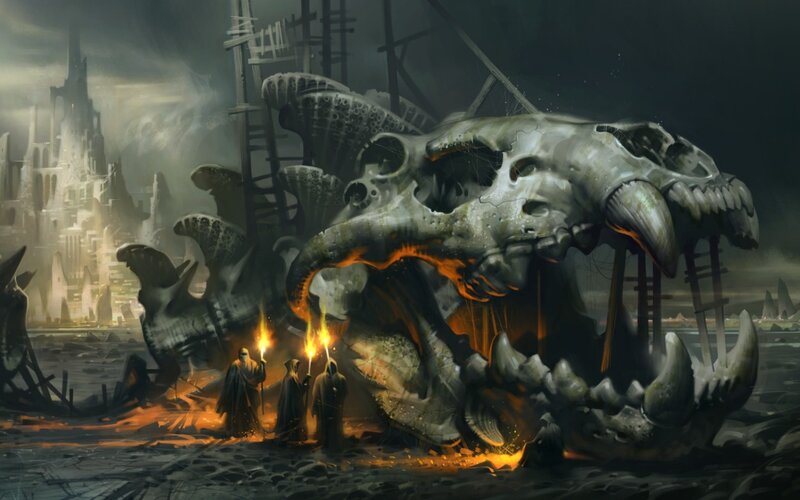 Giant Skull of a Beast — Gray