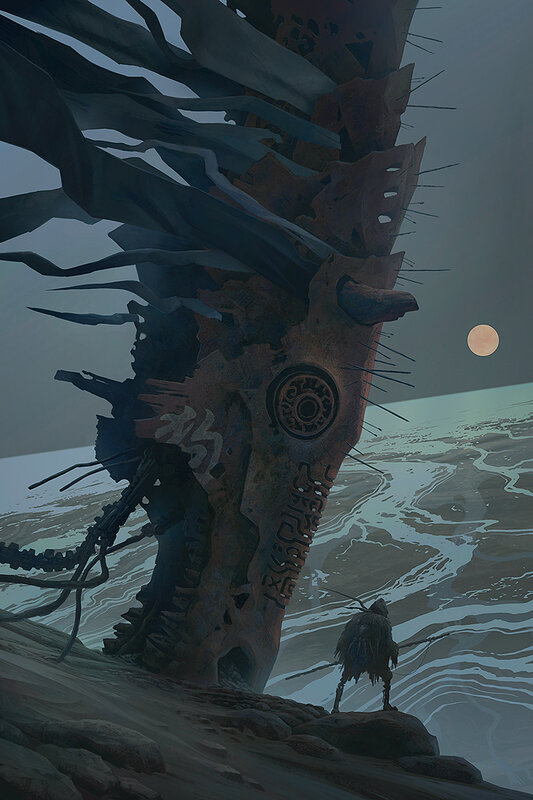 Giant Skull on Beach