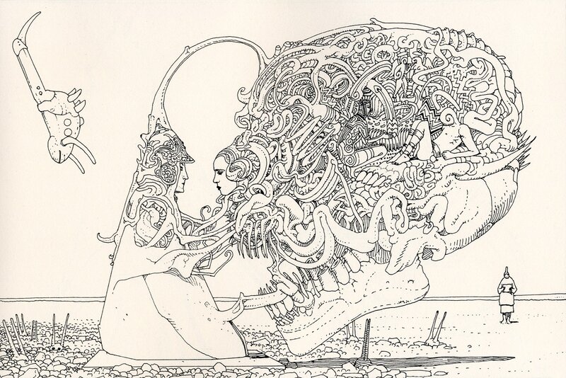 Giant Skull with Figures
