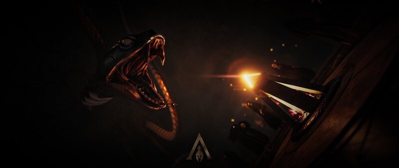 Giant Snake Attacking
