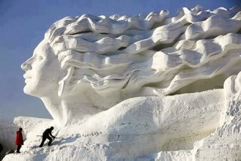 Giant Snow Sculpture