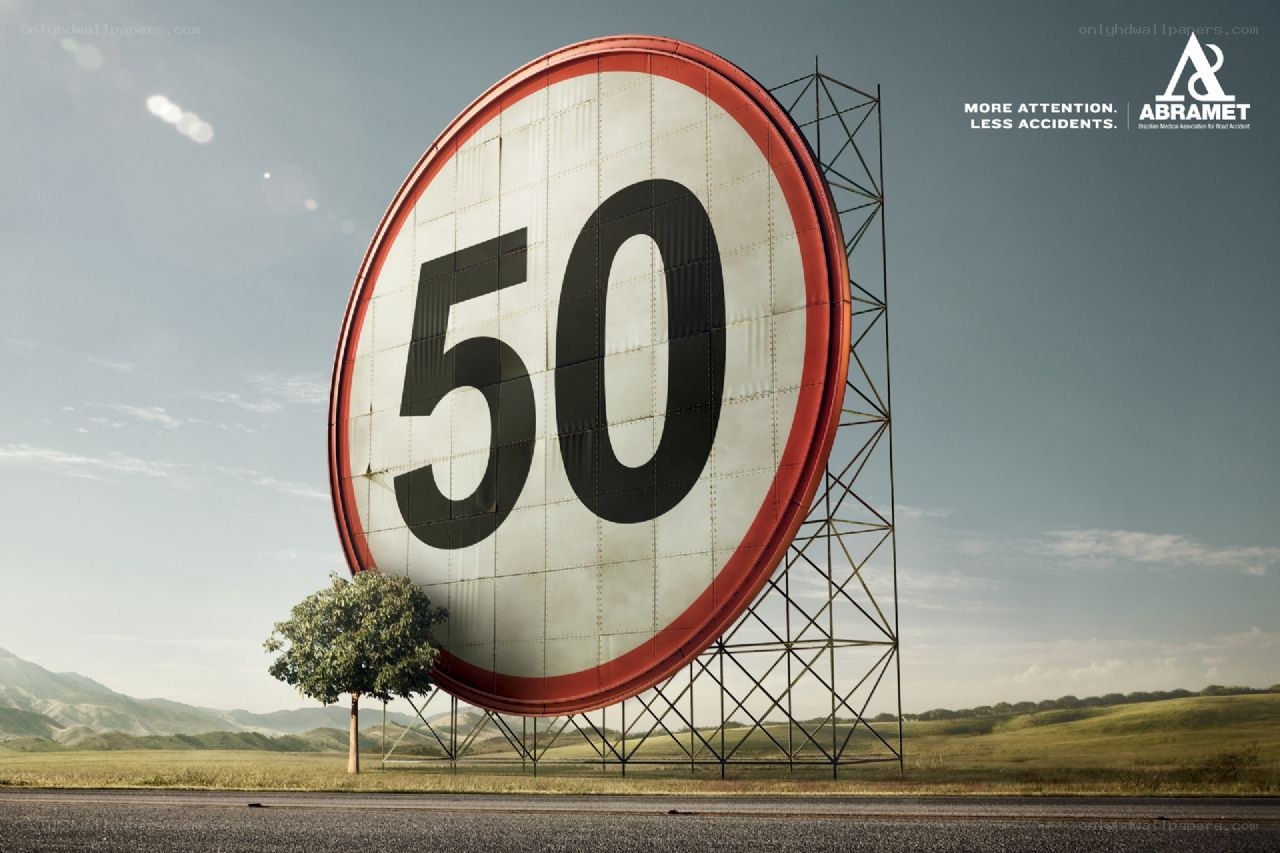 giant speed limit sign