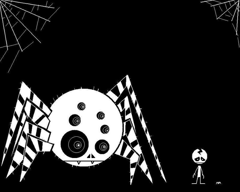 Giant Spider and Small Figure