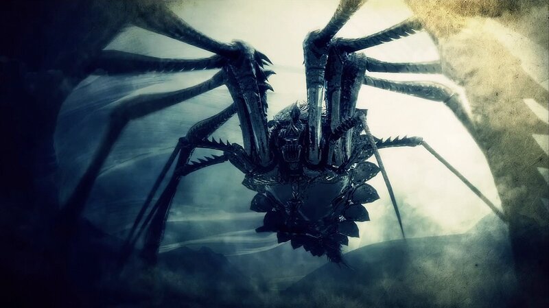 Giant Spider Creature — Black, Dramatic